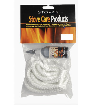4947 8mm White Rope Seal with Adhesive 2m Rope Pack - REAR FIREBRICK SEAL