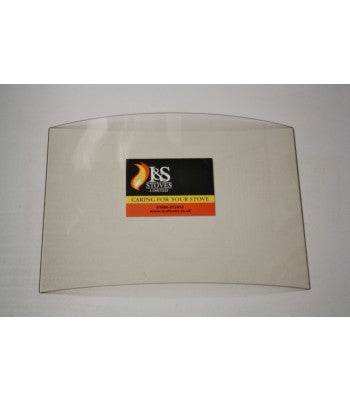 Yeoman County Single Door Mk1 and Mk2 Replacement Stove Glass Curved 492mm x 257mm