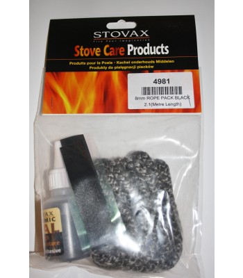 8mm Stovax Rope Black Pack 4981