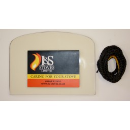 Pevex/Suffolk Wolsey Replacement Stove Glass 361mm x 310mm 