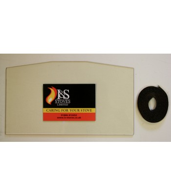Hunter Herald 6 & 7 1D Replacement Stove Glass 364mm x 187mm