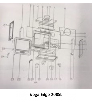 Avebury Eco/Bassington/Scene/Vega Edge 200SL/Sigma Back Brick(2 Piece Brick) 0210354